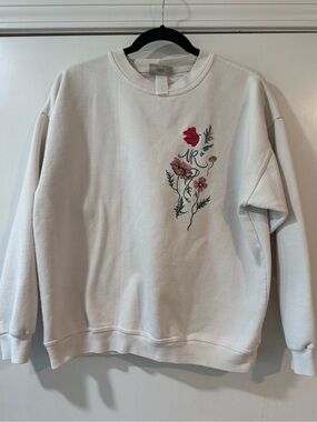 Vintage Northern Reflections White Floral Crewneck Sweater